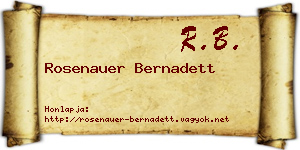 Rosenauer Bernadett névjegykártya